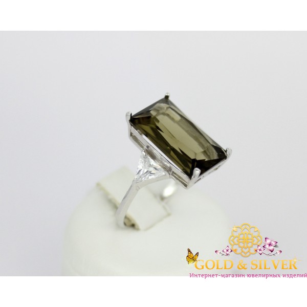 Жіноча каблучка срібна "Нікас" оливкова 10149к , Gold & Silver Gold & Silver, Украина